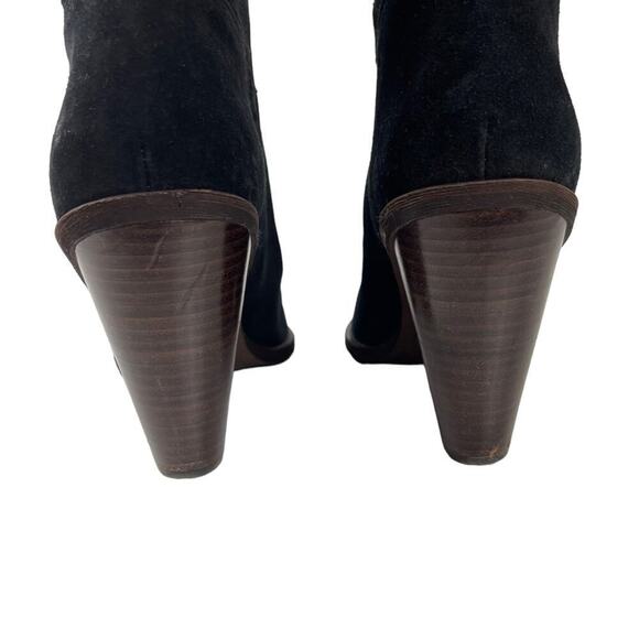 Sam Edelman Black Indigo Suede Leather Knee High Pointed Toe Boot Size 8.5 - Picture 5 of 16